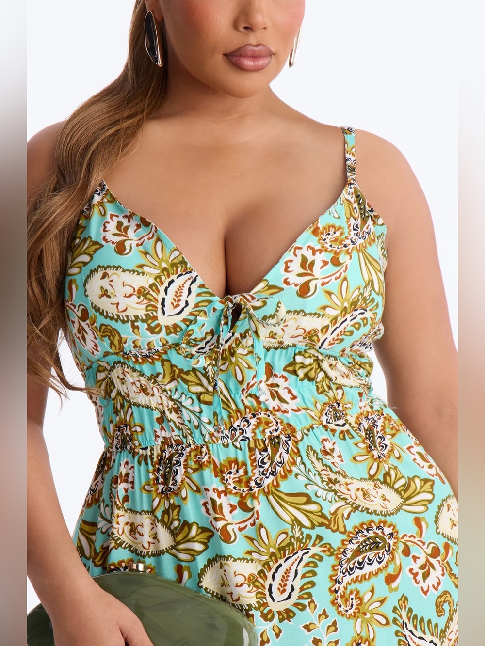 Paisley Print Maxi Dress - Picture 3 of 9